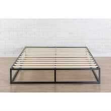 Load image into Gallery viewer, Queen size Modern 10-inch Low Profile Metal Platform Bed Frame with Wood Slats