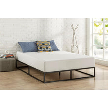 Load image into Gallery viewer, Queen size Modern 10-inch Low Profile Metal Platform Bed Frame with Wood Slats