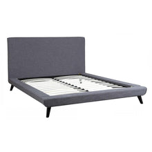 Load image into Gallery viewer, Queen size Grey Modern Classic Mid-Century Style Upholstered Platform Bed