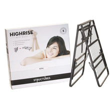 Load image into Gallery viewer, Queen size High Rise Folding Metal Platform Bed Frame and Box Spring