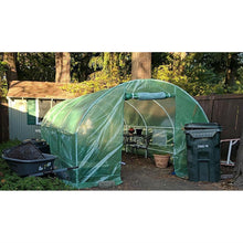Load image into Gallery viewer, Greenhouse Kit 10 x 20 Ft with Heavy Duty Steel Frame and Green PE Cover