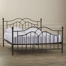 Load image into Gallery viewer, Queen size Brushed Bronze Metal Bed with Headboard and Footboard