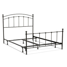 Load image into Gallery viewer, Queen size Complete Metal Bed Frame with Round Final Posts Headboard and Footboard