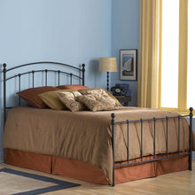 Load image into Gallery viewer, Queen size Complete Metal Bed Frame with Round Final Posts Headboard and Footboard