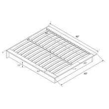 Load image into Gallery viewer, Queen size Modern Black Faux Leather Platform Bed Frame with Wood Mattress Support Slats