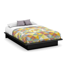 Load image into Gallery viewer, Queen size Platform Bed Frame in Modern Black Wood Finish