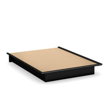 Load image into Gallery viewer, Queen size Platform Bed Frame in Modern Black Wood Finish