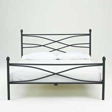Load image into Gallery viewer, Queen size Matte Black Metal Platform Bed Frame with Headboard and Footboard