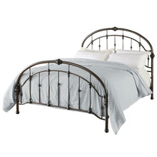 Load image into Gallery viewer, Queen size Metal Bed in Antique Bronze Pewter Finish with Headboard and Footboard