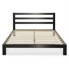 Load image into Gallery viewer, Queen Heavy Duty Metal Platform Bed Frame with Headboard and Wood Slats
