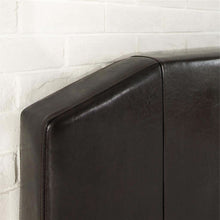 Load image into Gallery viewer, Queen size Espresso Faux Leather Upholstered Platform Bed with Headboard &amp; Footboard