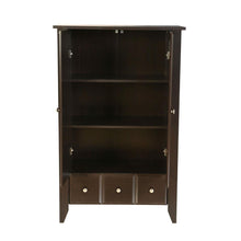 Load image into Gallery viewer, Bedroom Wardrobe Armoire Cabinet in Dark Brown Mocha Wood Finish