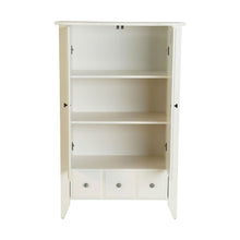 Load image into Gallery viewer, Classic Bedroom Armoire Wardrobe Cabinet in Soft White Wood Finish