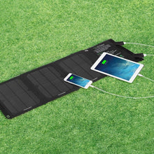Load image into Gallery viewer, 15-Watt Portable Folding Solar Panel Battery Charger for Phones Tables USB