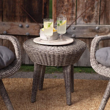 Load image into Gallery viewer, Weather Resistant Wicker Resin Patio Furniture Set with 2 Chairs Cushions and Side Table