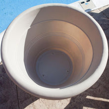 Load image into Gallery viewer, Round 26-inch Outdoor Patio Planter for Garden Plants or Small Tree in Weathered Concrete