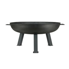 Load image into Gallery viewer, Large 30-inch Cast Iron Fire Pit Bowl with Sturdy Steel Legs