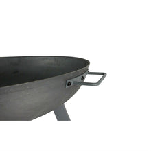 Load image into Gallery viewer, Large 30-inch Cast Iron Fire Pit Bowl with Sturdy Steel Legs