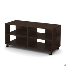 Load image into Gallery viewer, Modern Royal Cherry Finish TV Stand with Casters Wheels