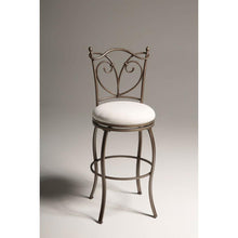 Load image into Gallery viewer, Curved Wire Metal 30-inch Barstool with Soft Upholstered Swivel Seat