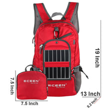 Load image into Gallery viewer, Red 3.25 Watt Solar Backpack Cell Phone Tablet Battery Charger