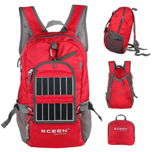 Load image into Gallery viewer, Red 3.25 Watt Solar Backpack Cell Phone Tablet Battery Charger