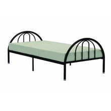 Load image into Gallery viewer, Twin Black Metal Platform Bed Frame with Arch Headboard &amp; Footboard