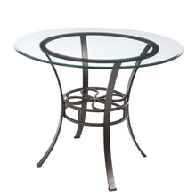 Load image into Gallery viewer, Round Glass Top Dining Table with Durable Metal Base