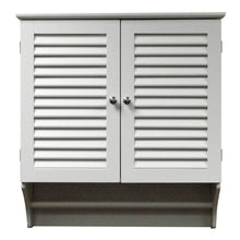Load image into Gallery viewer, Wall Mounted Bathroom Cabinet with Shelves and Towel Bar in White