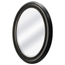 Load image into Gallery viewer, Round Oval Bathroom Wall Mirror with Beveled Edge and Bronze Frame
