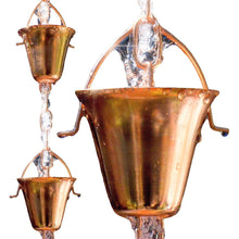 Load image into Gallery viewer, Outdoor Garden Rain Barrel Rain Chain 6-Feet Solid Copper