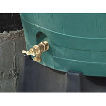Load image into Gallery viewer, Green 50-Gallon Rain Barrel in UV Resistant Plastic w- Brass Spigot