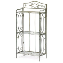 Load image into Gallery viewer, Bathroom Linen Rack with 3 Shelves in Classic Pewter Metal Finish