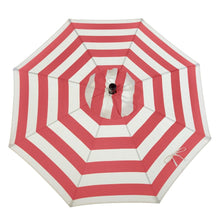 Load image into Gallery viewer, 7.5-Ft Patio Umbrella in Red and White Stripe Outdoor Fabric and Metal Pole