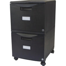 Load image into Gallery viewer, Black 2-Drawer Locking Letter-Legal size File Cabinet with Casters-Wheels