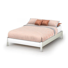 Load image into Gallery viewer, Full size Simple Platform Bed in White Finish - Modern Design