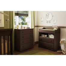 Load image into Gallery viewer, 4 Drawer Child Bedroom Chest in Espresso Finish - Great for Nursery
