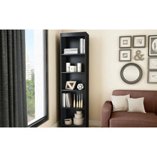 Load image into Gallery viewer, 5-Shelf Narrow Bookcase Black Finish