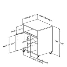 Load image into Gallery viewer, Eco-Friendly Black Printer Stand Cart