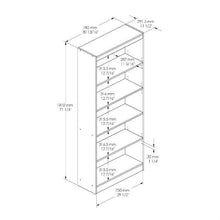 Load image into Gallery viewer, Contemporary 5-Shelf Bookcase Bookshelf in Royal Cherry Wood Finish
