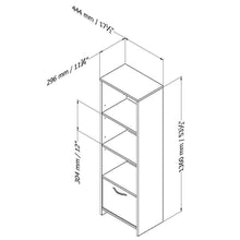 Load image into Gallery viewer, Modern Bookcase with 3 Shelves &amp; Bottom Door in Black
