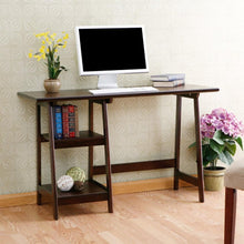 Load image into Gallery viewer, Espresso Finish Wood Home Office Laptop Computer Desk