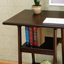 Load image into Gallery viewer, Espresso Finish Wood Home Office Laptop Computer Desk