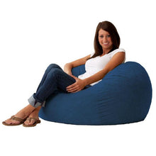 Load image into Gallery viewer, Sky Blue Soft Suede 3-Foot Bean Bag Chair Living Room Bedroom Lounger