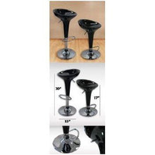 Load image into Gallery viewer, Set of 2 Ice Cream Scoop Style Barstools in Black