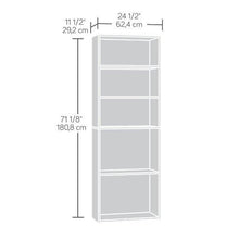 Load image into Gallery viewer, Contemporary 5-Shelf Bookcase Bookshelf in Soft White Wood Finish - Made in USA