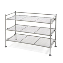 Load image into Gallery viewer, Iron 3-Tier Folding Shoe Rack