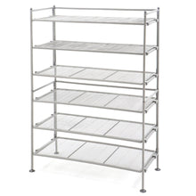 Load image into Gallery viewer, Iron 3-Tier Folding Shoe Rack