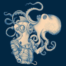 Load image into Gallery viewer, 72 inch Ocean Scuba Diver Octopus Shower Curtain