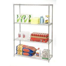 Load image into Gallery viewer, 48-inch Wide 4-Shelf Metal Storage Shelving Unit - 72-inch High